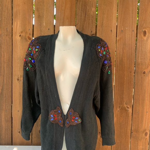 90s Vintage Spoleto Ramie/Cotton cardigan sweater size Medium RN74463. - Picture 1 of 9